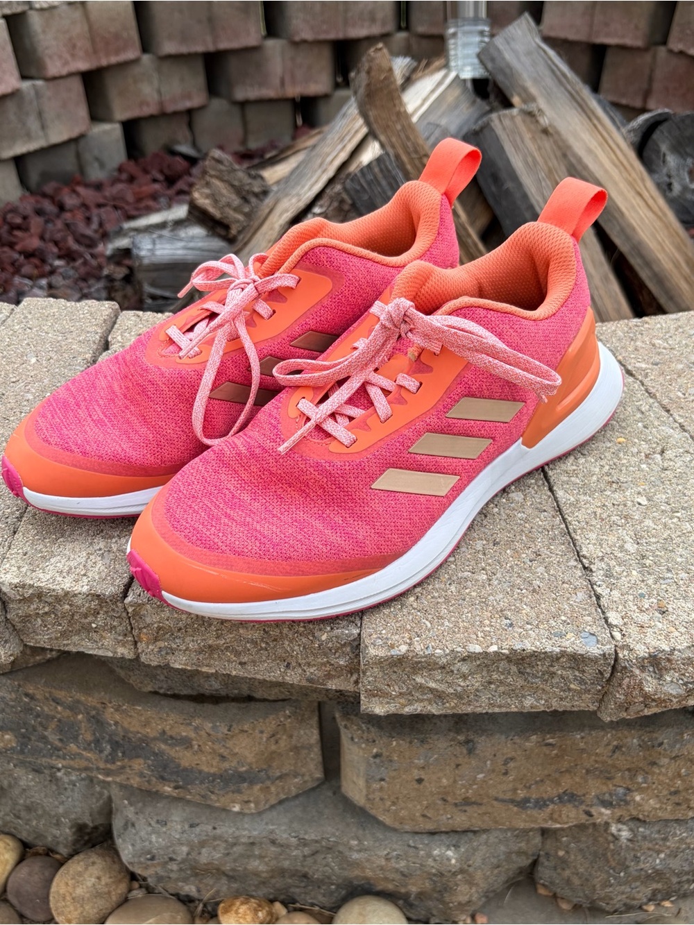 Adidas Cloudfoam Fitfoam Athletic Sneakers Size Big Girls 6/Womens 7.5